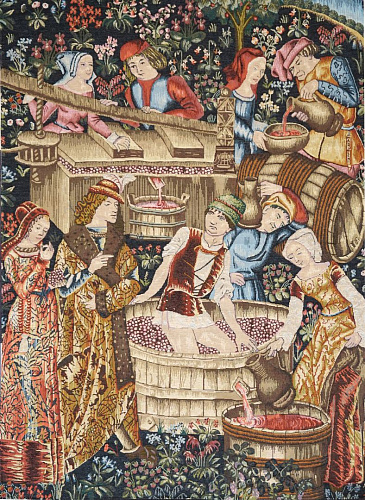 Die Weinpresse Wandteppich