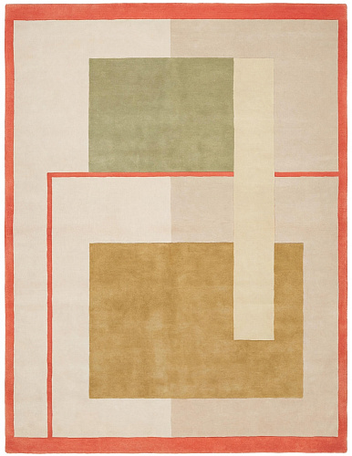 Geometric Block Sand Teppich