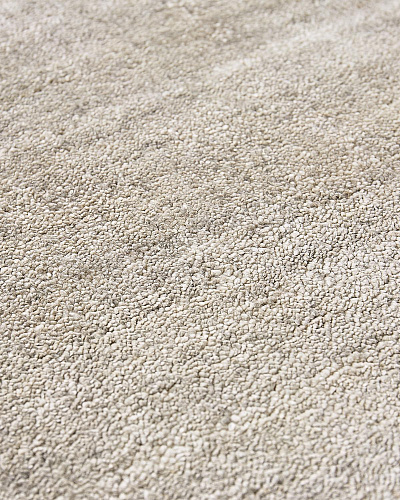 Runder Offwhite Bambusseide Teppich