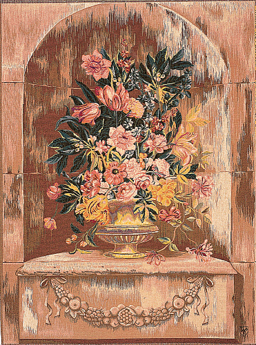 Bouquet‑Nische Wandteppich