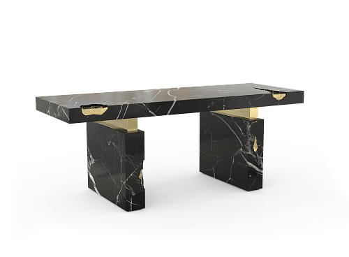 Dominion Nero Marquina Schreibtisch