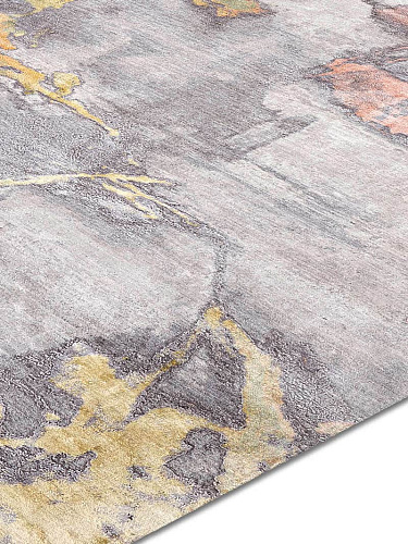 Pastel Sun auf Hellgrau Teppich