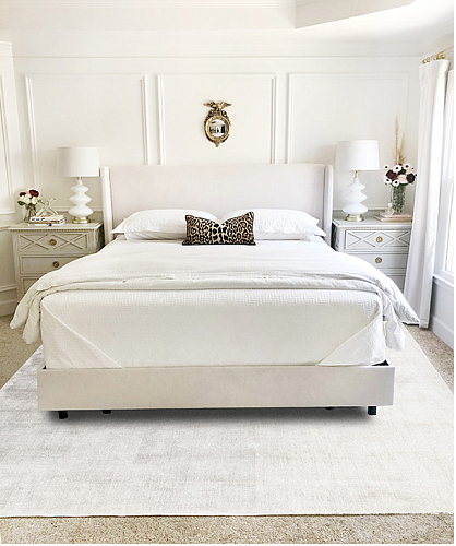 Plain Viskose Sand Teppich