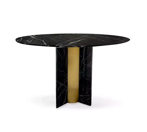 Parisian Nero Marquina‑Marmor‑Esstisch