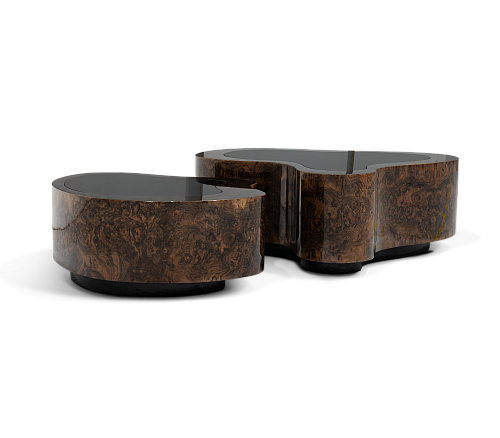 Crest Walnuss Couchtisch‑Set