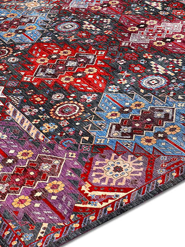 Soul Purple Red auf Schwarz Teppich
