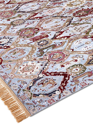 Kava Bagh Reverse Original auf Hellblau Teppich