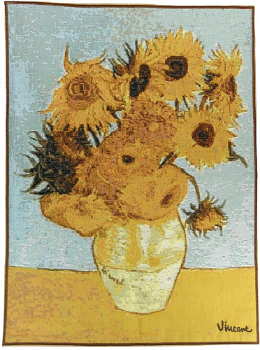 Die Sonnenblumen von Van Gogh Wandteppich