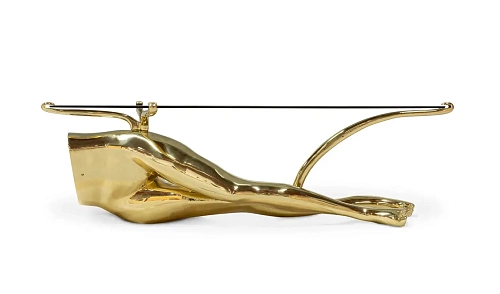 Tavo Poliertes Messing‑Couchtisch