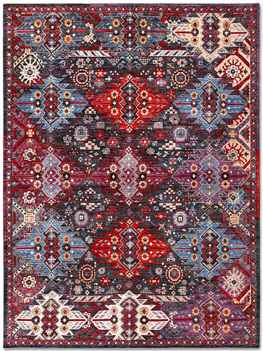 Soul Purple Red auf Schwarz Teppich