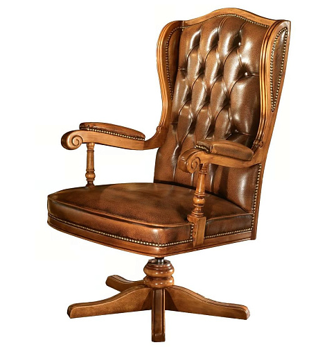 Premium drehbarer Ledersessel