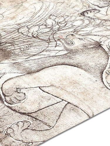 Two Lions Original auf Beige Teppich
