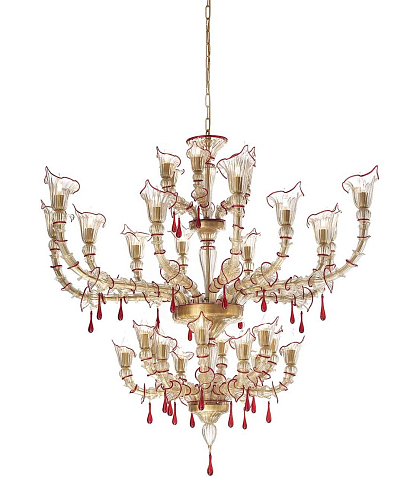 Gold Rezzonico Murano-Glas-Kronleuchter