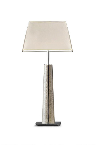 Elegance Chrom‑ & Leder Kleine Tischlampe