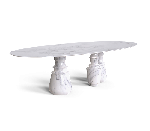 Obsidian Ovaler XL Estremoz Esstisch