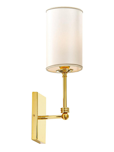 Polierter Gold Messing-Wandleuchte mit Schirm