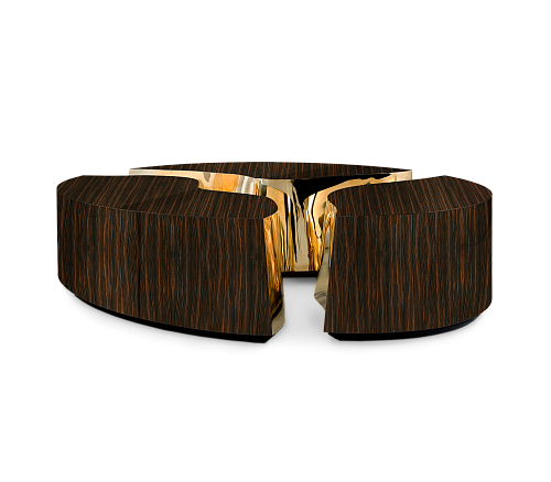 Fissure Ovaler Ebenholz‑Couchtisch