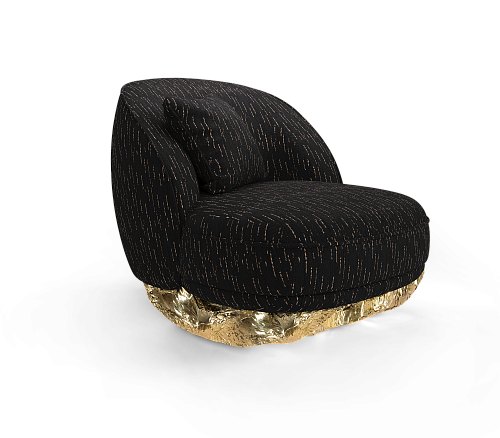 Angora II Schwarzer Sessel