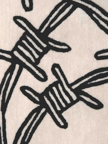 Stacheldraht Teppich