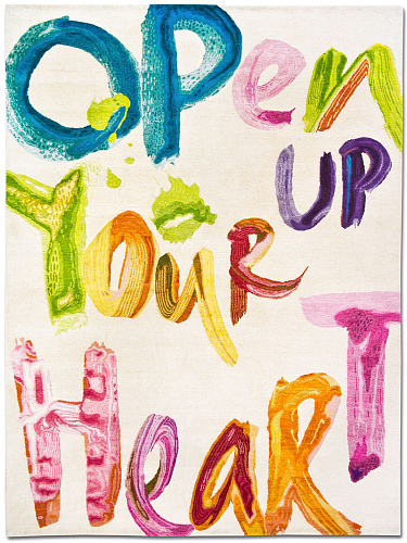 Open up your Heart Original auf Weiß Teppich