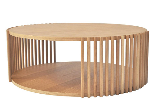 Eleganter großer Traubeneichen-Couchtisch