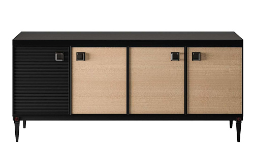 Schwarz‑Beiges Sideboard