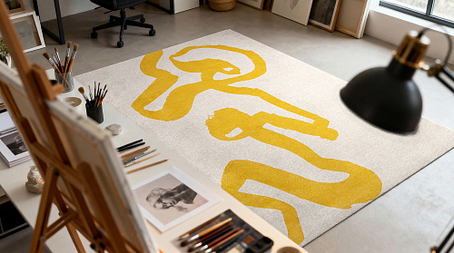 Ribonn Pure Yellow Teppich