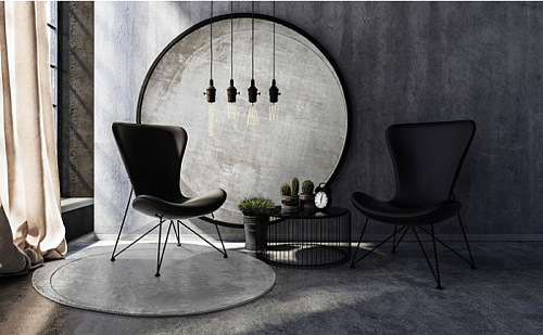 Luna Sand Rund Teppich