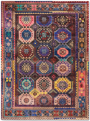 Original auf Natur-Schwarz Teppich