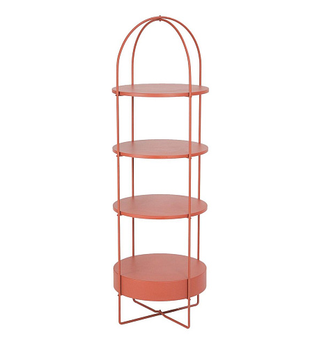 Rotes lackiertes Bücherregal