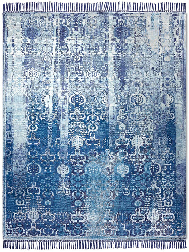 Woods Blue auf Hellblau Teppich