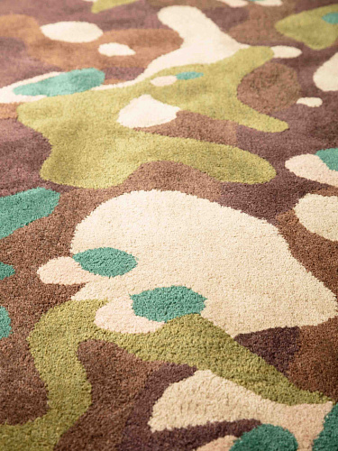 Camouflage Macro Braun Teppich