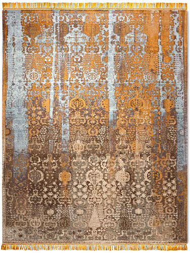 Woods Hellblau auf Ocker Teppich