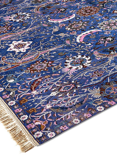 Kerman Reverse Original auf Mitternachtsblau Teppich