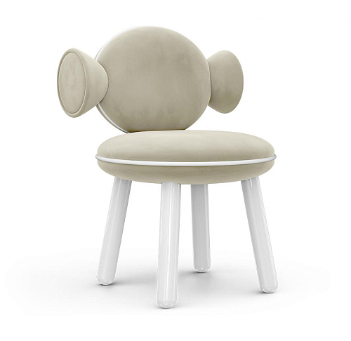 Lollipop cremefarbener Pouf‑Sessel