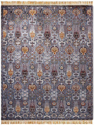 Isfahan Reverse Original auf Anthrazit Teppich