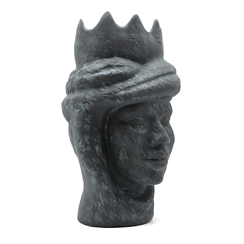 Maure‑Kopf graue Skulptur