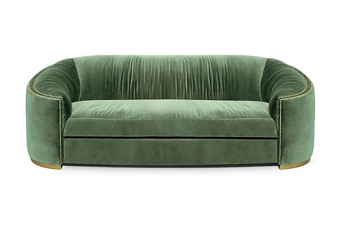 Premium Comfort Grünes Geschwungenes Sofa
