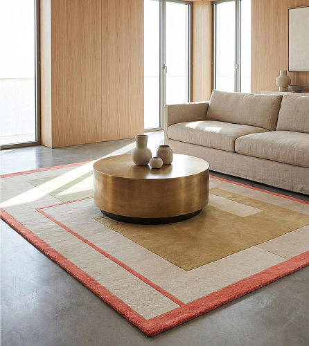 Geometric Block Sand Teppich