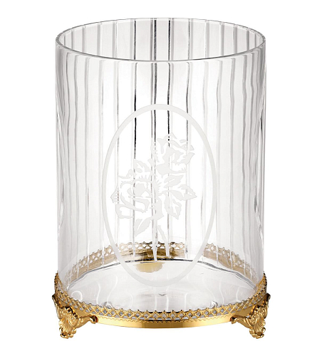 24-Karat-Gold Kristall-Papierkorb