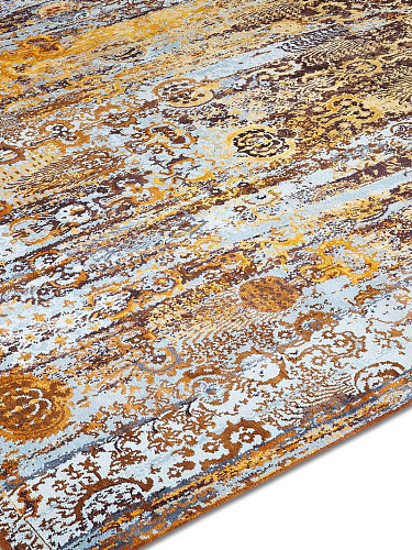 Woods Harvest Gold auf Hellblau Teppich