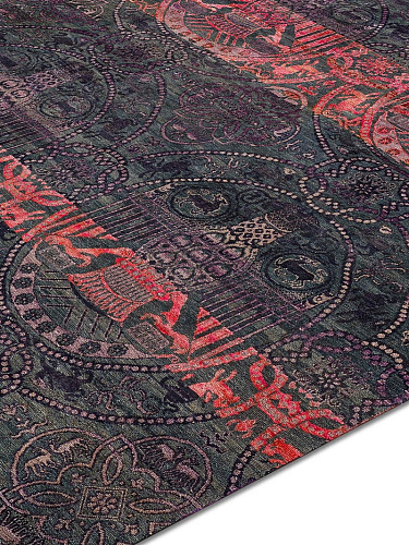Original auf Natur-Schwarz Teppich