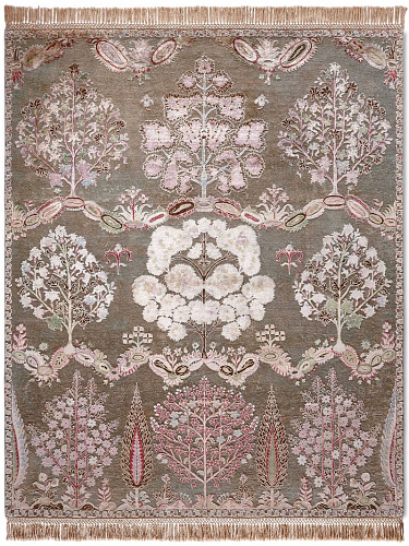 Mughal Original auf Ex‑Hellblau Teppich