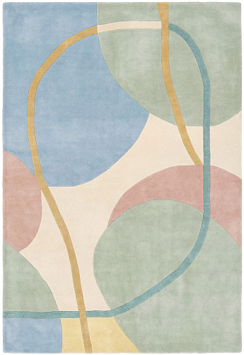 Soft Circles Pastel Teppich