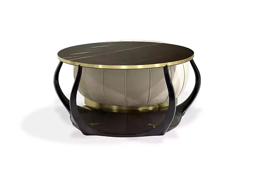 Enlace Sahara‑Noir‑Marmor‑Couchtisch