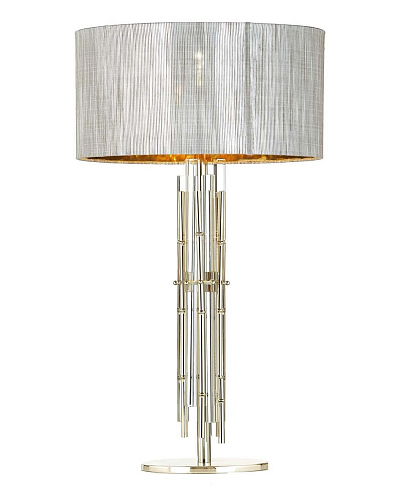 Bambus Soft Gold Glas-Tischlampe