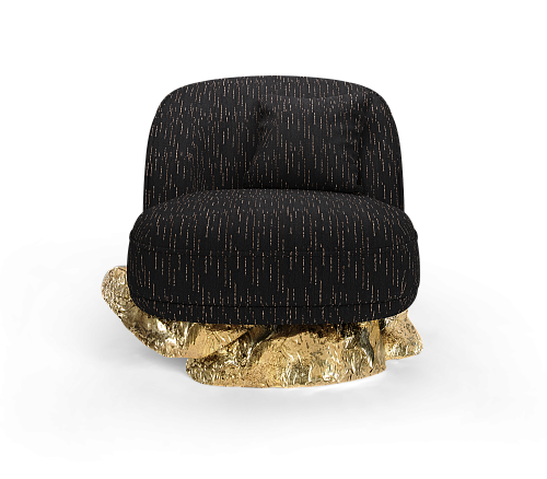 Angora Schwarzer Sessel