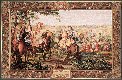 Die Eroberung von Lille Ornamente Wandteppich