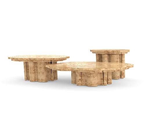 Fortuna Poplar 3‑teiliges Couchtisch‑Set