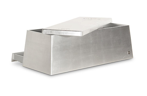 Lunare silberne Spielzeugkiste